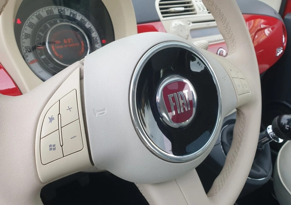 Fiat 500 cena 21900 przebieg: 110759, rok produkcji 2010 z Rzeszów małe 742